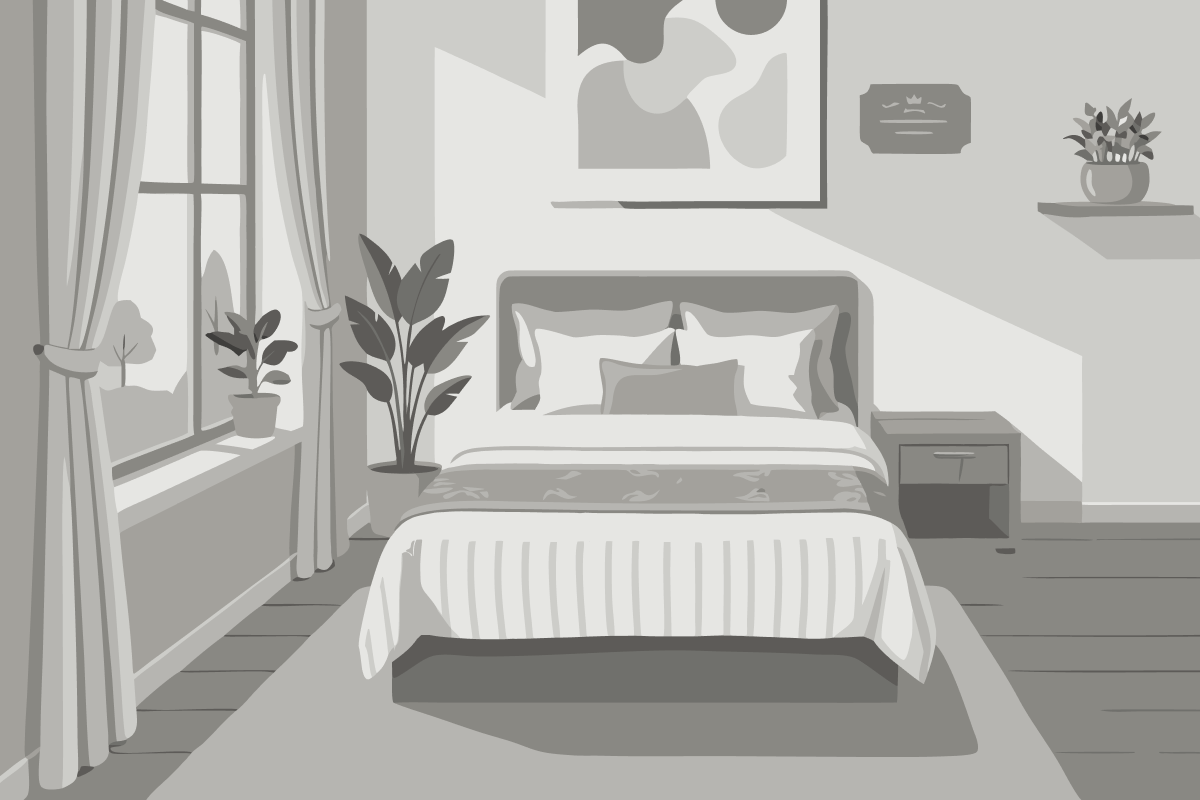 Letto Singolo in Dormitorio